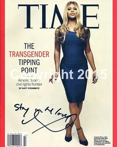 Laverne Cox Autogramm Nachdruck signiert Time Magazine Transgender Tipping Point - Bild 1 von 1