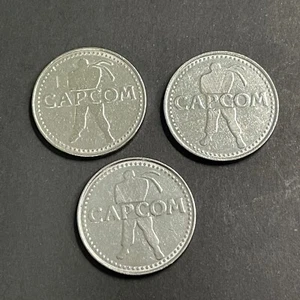3 x CAPCOM Arcade Token Coin - Rare Promo - Street Fighter 2 SNES GBA 3DS SEGA - Picture 1 of 5