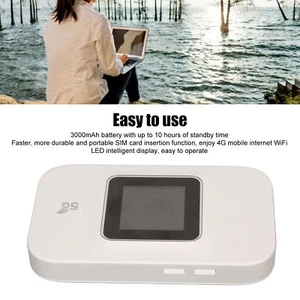Portable 4G WiFi Router With SIM Card Slot For 10 Users On The Go EUY - Picture 1 of 23
