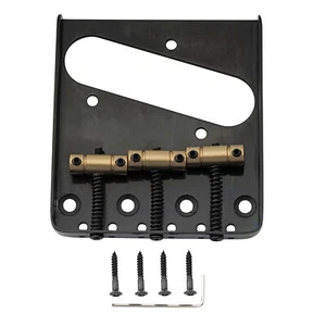 Musiclily Pro Black 54mm Vintage Bridge Brass 3 Saddles For Import Tele Guitar - Picture 1 of 5