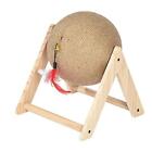 Cat Scratching Ball Toy Wooden Stand Sturdy V Shaped for Indoor