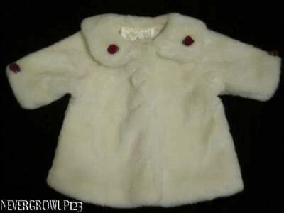 CHILDREN'S PLACE NIÑAS 6-9 MESES~ABRIGO DE VESTIR MARFIL IMITACIÓN PIEL~CHAQUETA~NUEVO SIN ETIQUETAS Foto 1 de 4