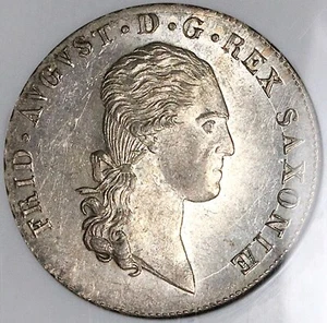 1817 NGC MS 62 Saxony 2/3 Thaler German State Friedrich 60k Coin (25042902C) - Picture 1 of 6