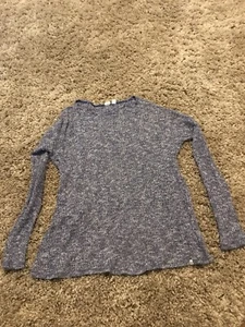 Volcom Women's Long Sleeve Heather Blue Sweater Light Weight Sz. S - Picture 1 of 1