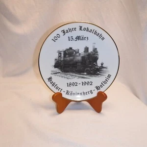 "Vintage 100 Jahre Lokalbahn Plate 1892-1992 Frankfurt-Königsberg Collectible" - Picture 1 of 1