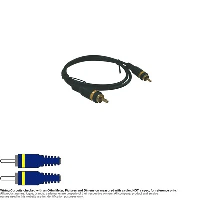 Cable Coax Coaxial RCA 1:1 Audio Composite Video OFC Velocity   3FT C2G 27230 - Image 1 of 2