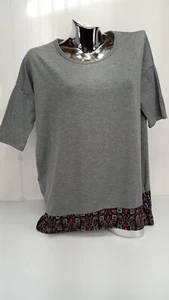 Lularoe grau Blumen Hi Low Tunika Top Shirt Größe XS EUC - Bild 1 von 4