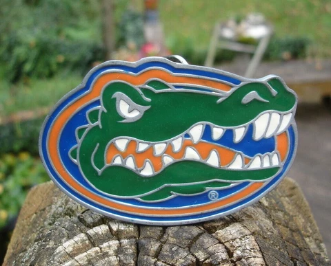 FLORIDA GATORS NCAA football team UF BELT BUCKLE Gainesville The Swamp Stadium Cover