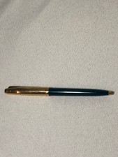 Vintage Parker Ballpoint Pen Rolled Gold & Forest Green Made in England