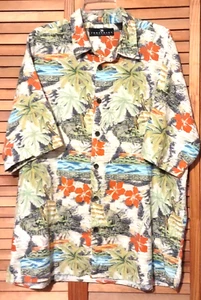 Consensus Sportswear Men Island Collection Shirt 2XL Multicolor Island Scenes - Picture 1 of 4