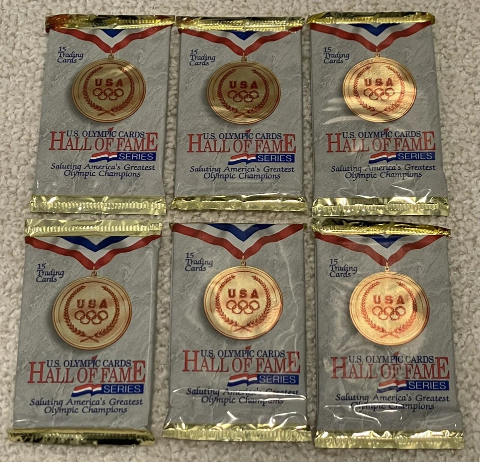 Impel 1991 Salón de la Fama Olímpico de Estados Unidos Serie Seis (6) paquetes sellados de fábrica! Foto 1 de 1