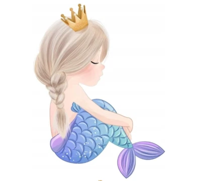 Essbar Meerjungfrau Meer Tortenaufleger Torte  Geburtstag Zuckermasse + TEXT - Bild 1 von 4