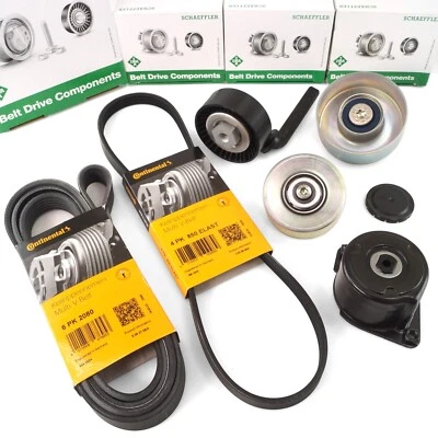 CONTI Keilrippenriemen + INA Rollen Satz für BMW 5 6 E60 E61 M57 - Bild 1 von 4