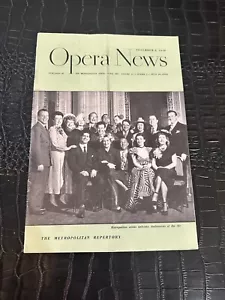 November 8 1948 OPERA NEWS music magazine (MI) Auditionists of the Air - Imagen 1 de 1