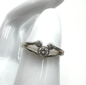 Disney Mickey Mouse Ring 925 Sterling Silver Faceted Cubic Zirconia CZ Size 5 - Picture 1 of 17