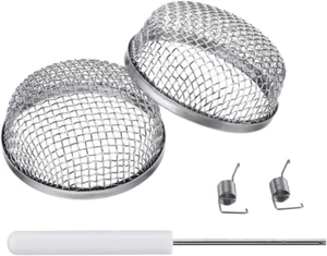 RV Furnace Vent Screen - 2 Pack Flying Insect Bug Cover Camper Heater Exhaust Ve - Picture 1 of 7
