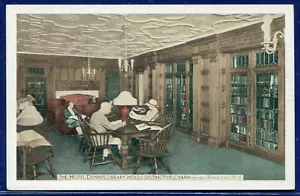 Hotel Dennis Library Atlantic City New Jersey nj postcard - Picture 1 of 2