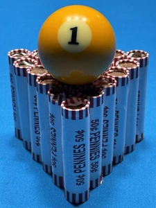 1 Unsearched Roll Of 50 Pennies, OBW possible Wheat, Error, Steel, Indian Head - Picture 1 of 2