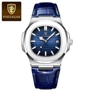 Herren Klassische Luxus Armbanduhr Sport Wasserdicht Quarz Lederband Uhr - Bild 1 von 9