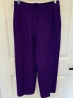 Vintage Helene Sidel Womens Size 10 Purple Silk Pleated Front Lined Dress Pants