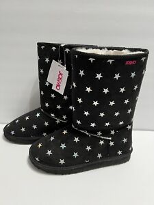 Josmo Girls Boots Size 3 Black With Stars