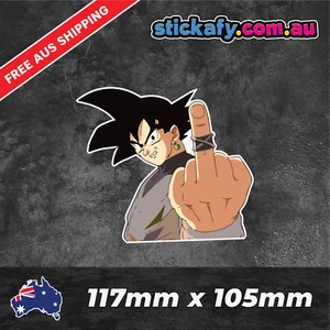 Goku F*ck You Sticker Funny Laptop Car Window Bumper 4x4 Ute Decal Dragon Ball Z - Bild 1 von 4