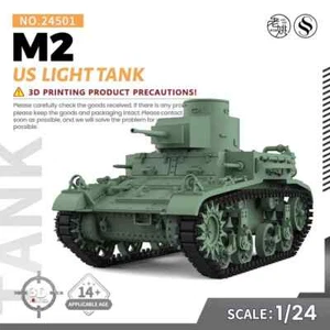 SSMODEL SS24501 1/24 Kit Modelo Militar US M2 Tanque Ligero - Imagen 1 de 5