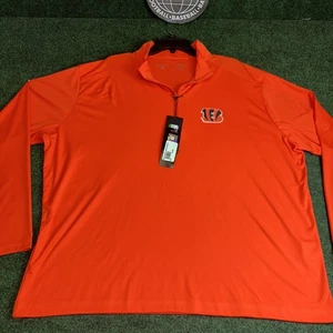 NWT Antigua Cincinnati Bengals Long /sleeves 1/4 Zipper Pullover Color Mango 2XL - Picture 1 of 7
