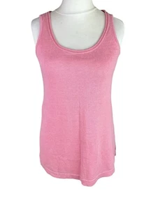 OSKA Women's Pink Vest Top Size 0 (UK 8) Hemp/Cotton Mix Split Sides Stretch - Picture 1 of 8
