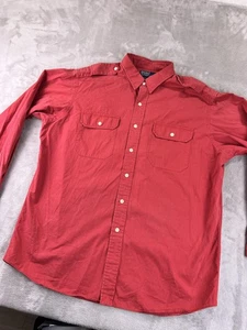 Polo Ralph Lauren vintage anni 90 camicia uomo XL rosso bottoni davanti tasche spalline - Foto 1 di 9