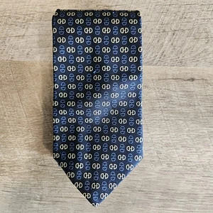 Brooks Brothers 346 Krawatte reine Seide 60" 3,75" blau gelb Schnallendruck Krawatte USA - Bild 1 von 6