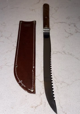 Винтажный рыбный филе-нож Case XX с металлическим держателем для пальцев - Изображение 1 из 4