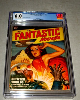 1949-FANTASTIC NOVELS # 14-GGA SPACE COVER-CGC 6.0 GOLDEN AGE MAGAZINE-SCI-FI - Image 1 of 4