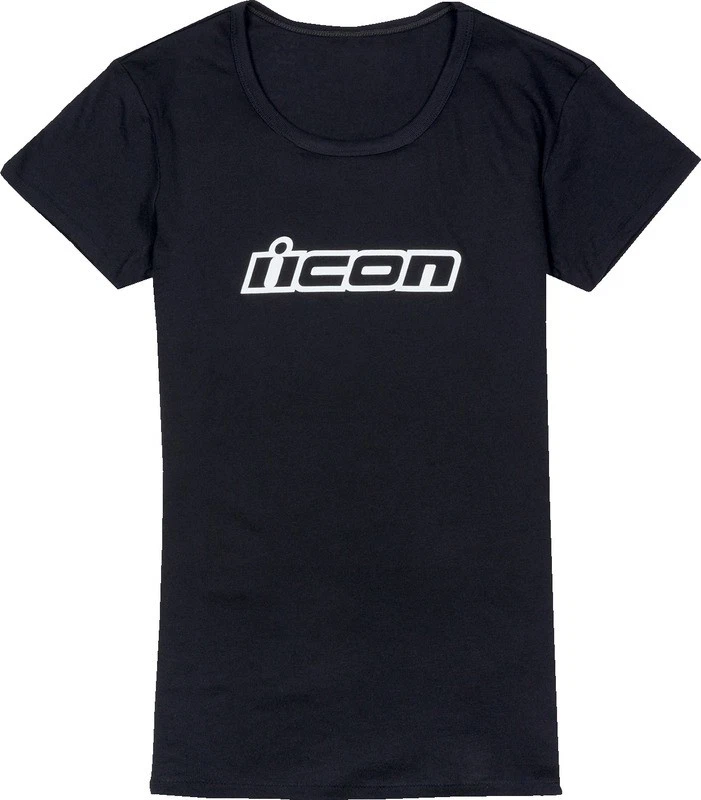 Camiseta negra Icon Classic para mujer Foto 1 de 2