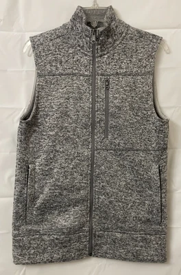 Chaleco informal Merona polar para mujer cremallera múltiples bolsillos gris jaspeado talla pequeña Foto 1 de 4