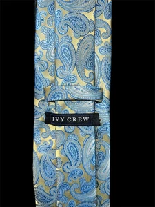 Ivy Crew 100% Silk Paisley Print Men's Classic Neck Tie - Picture 1 of 3