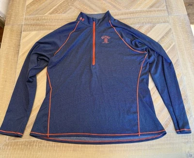 Pullover unisex de los Detroit Tigers Under Armour a rayas 1/4 cremallera como nuevo Foto 1 de 4