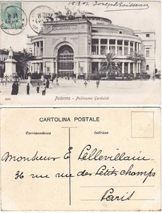 PALERMO - POLITEAMA GARIBALDI - VIAGG. 1907 -86491- - Picture 1 of 1