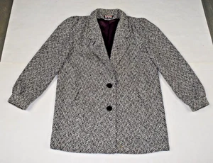 Vintage Tweed Coat New York Girl S/M 70s Rainbow Flecked Donegal Wool Made USA - Picture 1 of 11