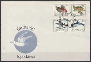 Yugoslavia 1980 Mi 1834-1837 - Mediterranean Marine Life - FDC - Picture 1 of 3