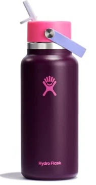 Botella de agua Hydro Flask 32 oz boca ancha flexible pajita ciruela de azúcar, edición limitada nueva con etiquetas Foto 1 de 2