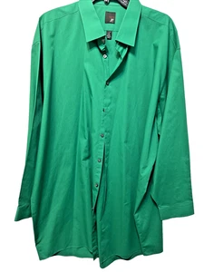JF Hemd Big & Tall Grün Button Down Langarm Oberhemd Herren 19 34/35 - Bild 1 von 9