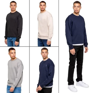 Kruze Mens Crew Neck Sweatshirts Fleece Lined Casual Heavy Duty Workwear Jumper - Picture 1 of 18