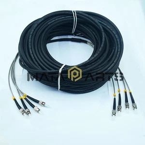 1PC NEW 50M Field Outdoor ST-ST 4 Strand 9/125 Single Mode Fiber Patch Cord - Picture 1 of 1
