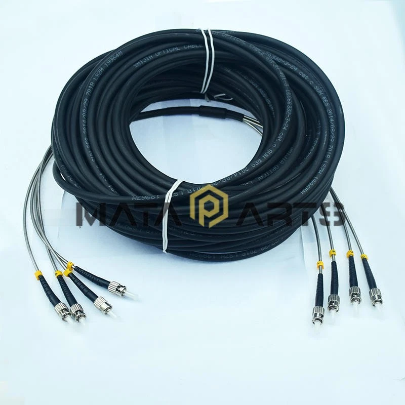 1PC NEW 50M Field Outdoor ST-ST 4 Strand 9/125 Single Mode Fiber Patch Cord - Image 1 of 1