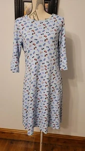 Cath Kidston Light Blue Vintage Retro Look Sunglasses Summer Dress Size 16 - Picture 1 of 13