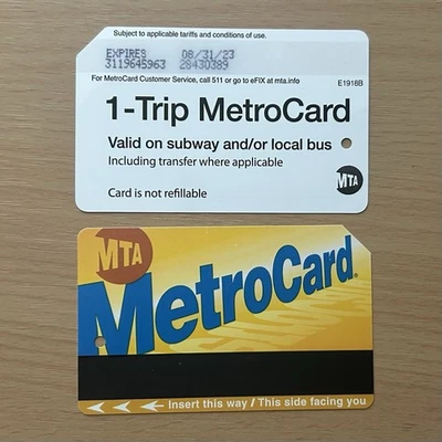 MTA 1-Trip MetroCard - NYC Transit Collectables. - Image 1 of 3