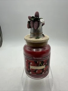 Yankee Candle Housewarmer “JUICY CHERRY “22oz. Large Jar NEW RETIRED W/ Topper - Picture 1 of 16