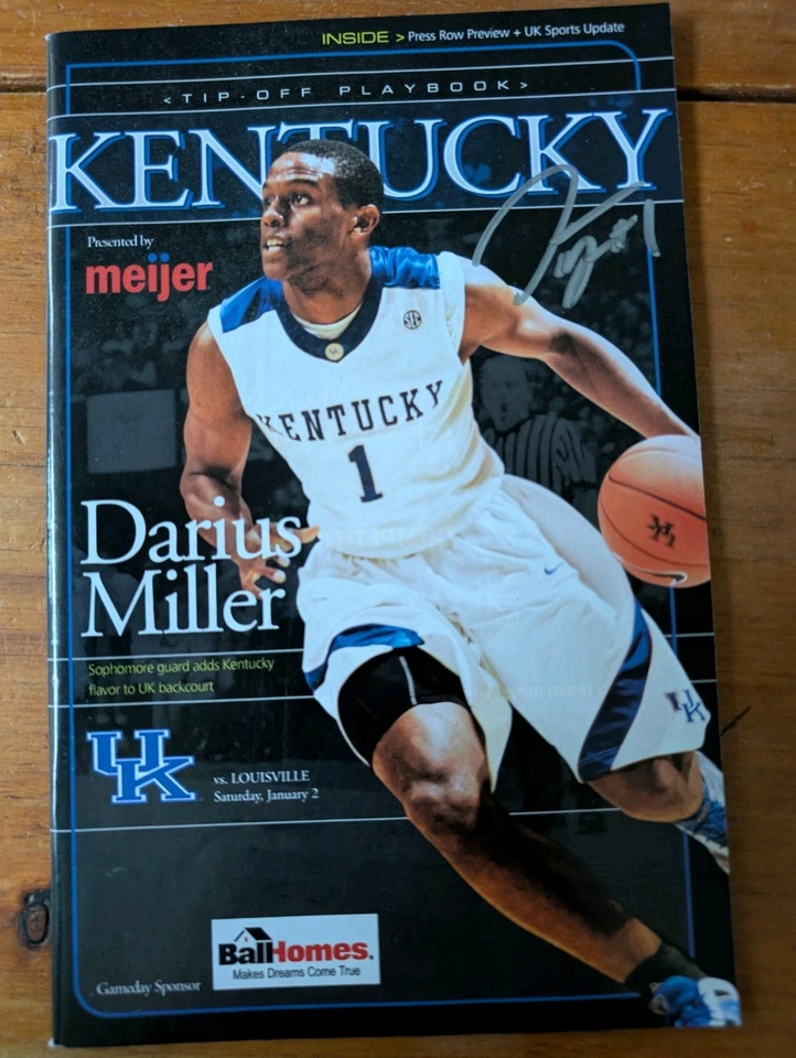 Darius Miller Kentucky Wildcats Autograph  Signed Program  2012 Champion  - Image 1 of 1