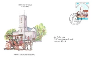 (10730) FDC Bahamas Christchurch Cathedral 1986 - Picture 1 of 1